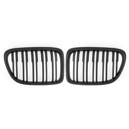 Nero opaco Dual Slats Front Hood Rene Griglia Griglia Fit BMW X1 E84 2009-14 SUV