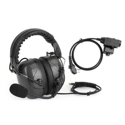 C5 Cuffia regolabile con cancellazione del rumore a 6 pin U94 PTT per HYT TD500 TD510 TD520