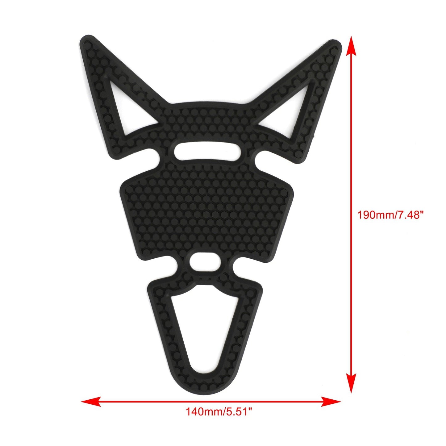 3D Rubber Motorcycle Tank Pad Protector Adesivo per colonna vertebrale per moto "Orecchie di gatto" Aspetto generico