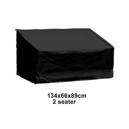 Coprisedile per panca da giardino impermeabile nero resistente per esterni 2/3/4 posti