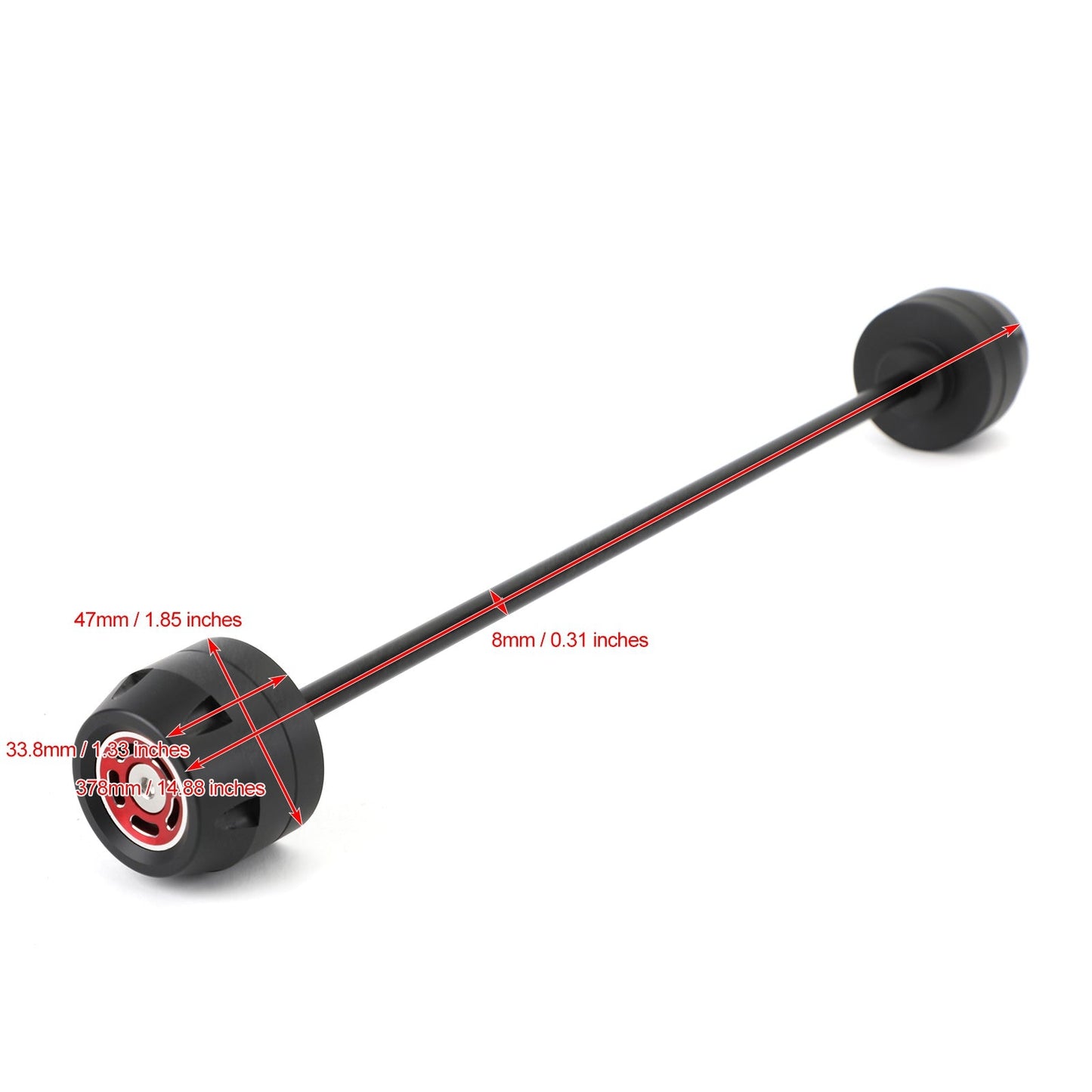 Bobine di protezione antiurto ruota anteriore + posteriore Rosso Fit per BMW F 900 R/XR 2020 Generico