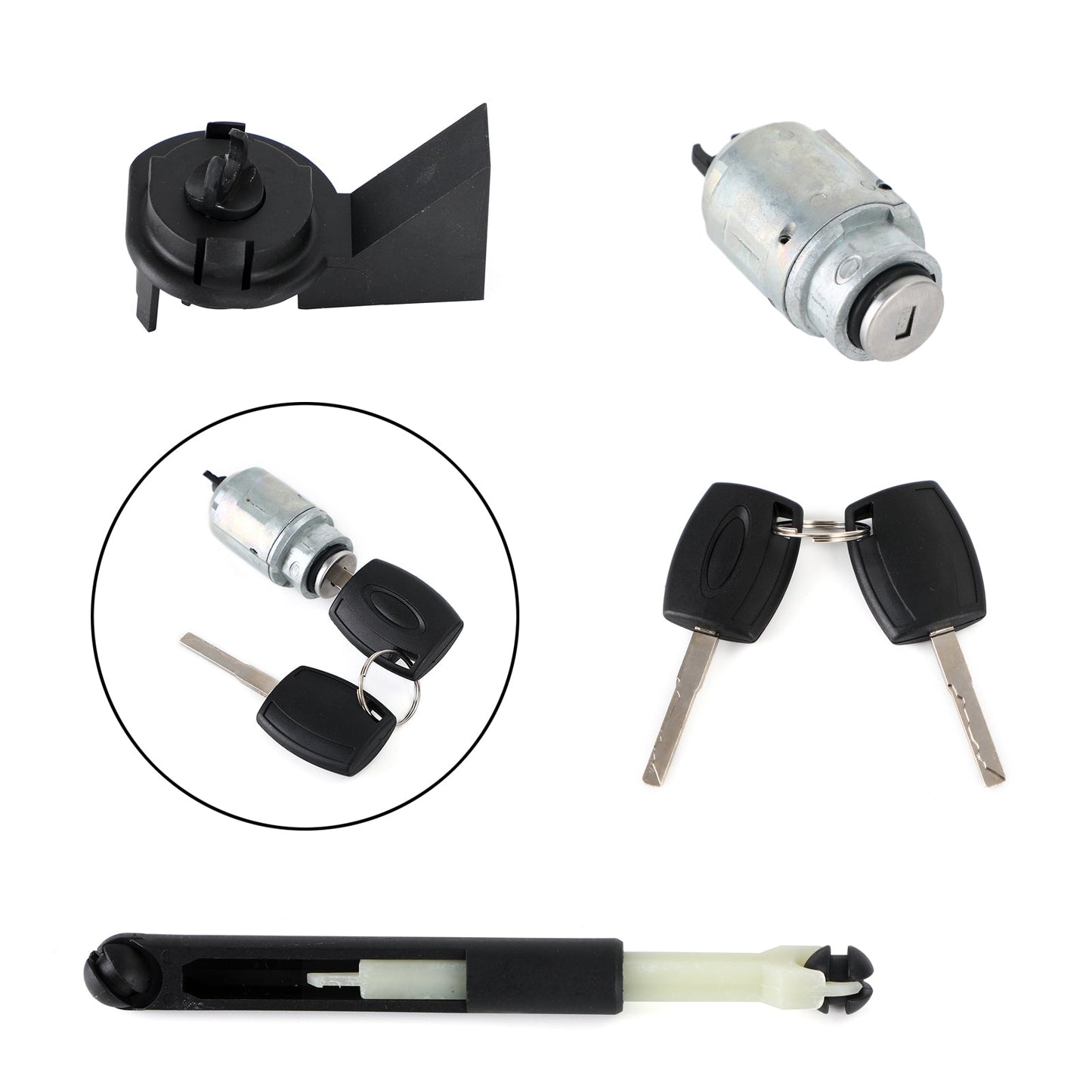 Bonnet Release Lock Fermo Fermo Riparazione Set 1355231 Per Ford Focus MK2 2004-2012 Generico