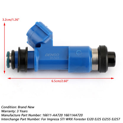 1PCS Blu Scuro 565cc Iniettori di Carburante Fit WRX/STI 16611-AA720 2.5L Generico