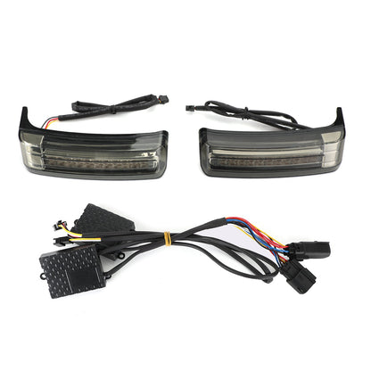 LED Bisaccia Borse da sella Run Brake Turn Lamp Lights per Touring 2014-2021 Generico