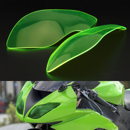 Coperchio di protezione lente faro anteriore adatto per Kawasaki Zx-636R Zx-6R 09-18 fumo generico