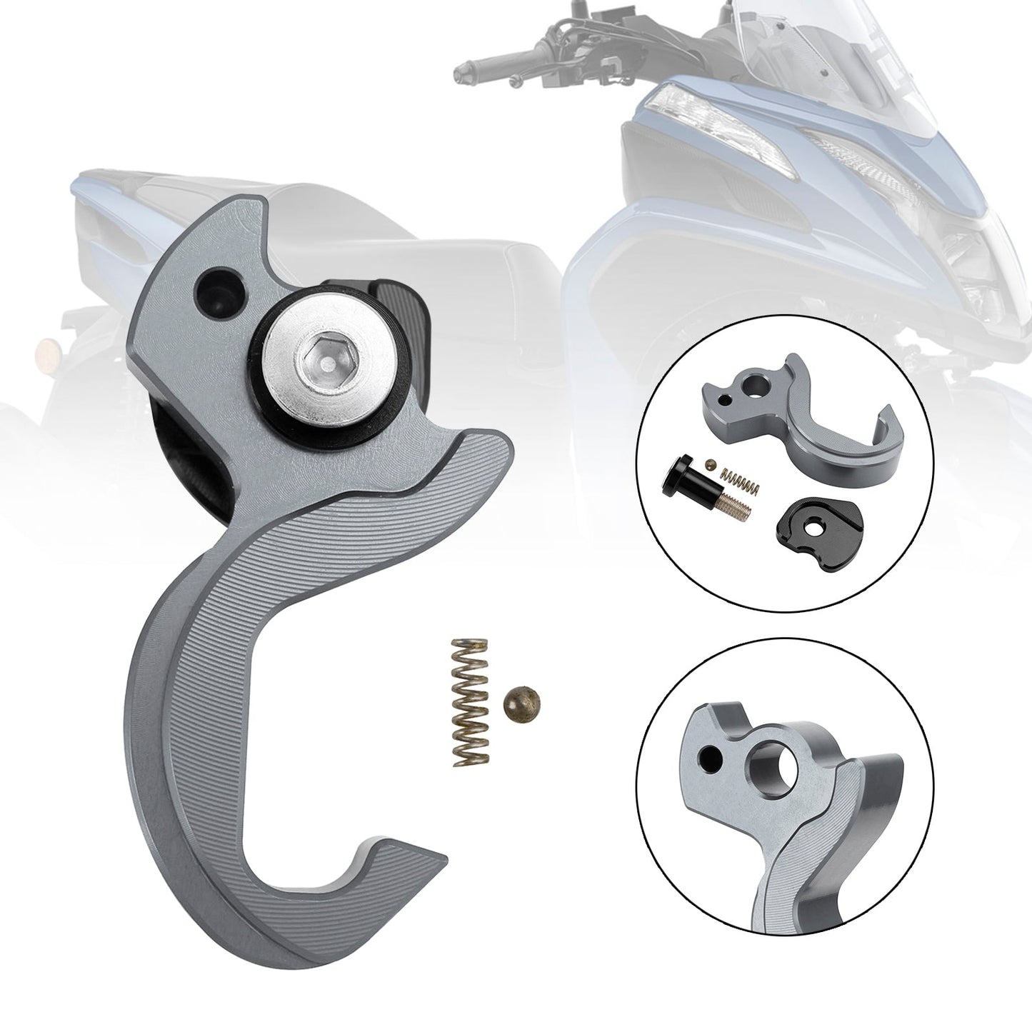 Gancio porta bottiglia per casco da trasporto per Yamaha Tricity 125 2014-2021 / 155 2016-2023
