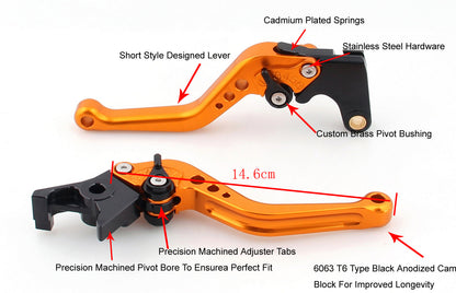 Leva freno frizione corta moto in alluminio CNC per Kawasaki Z900 2017-2018 Generico