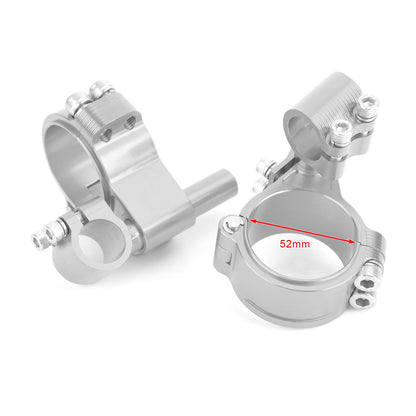 Kit manubrio forcella tubo forcella girevole universale regolabile CNC 52mm Generico