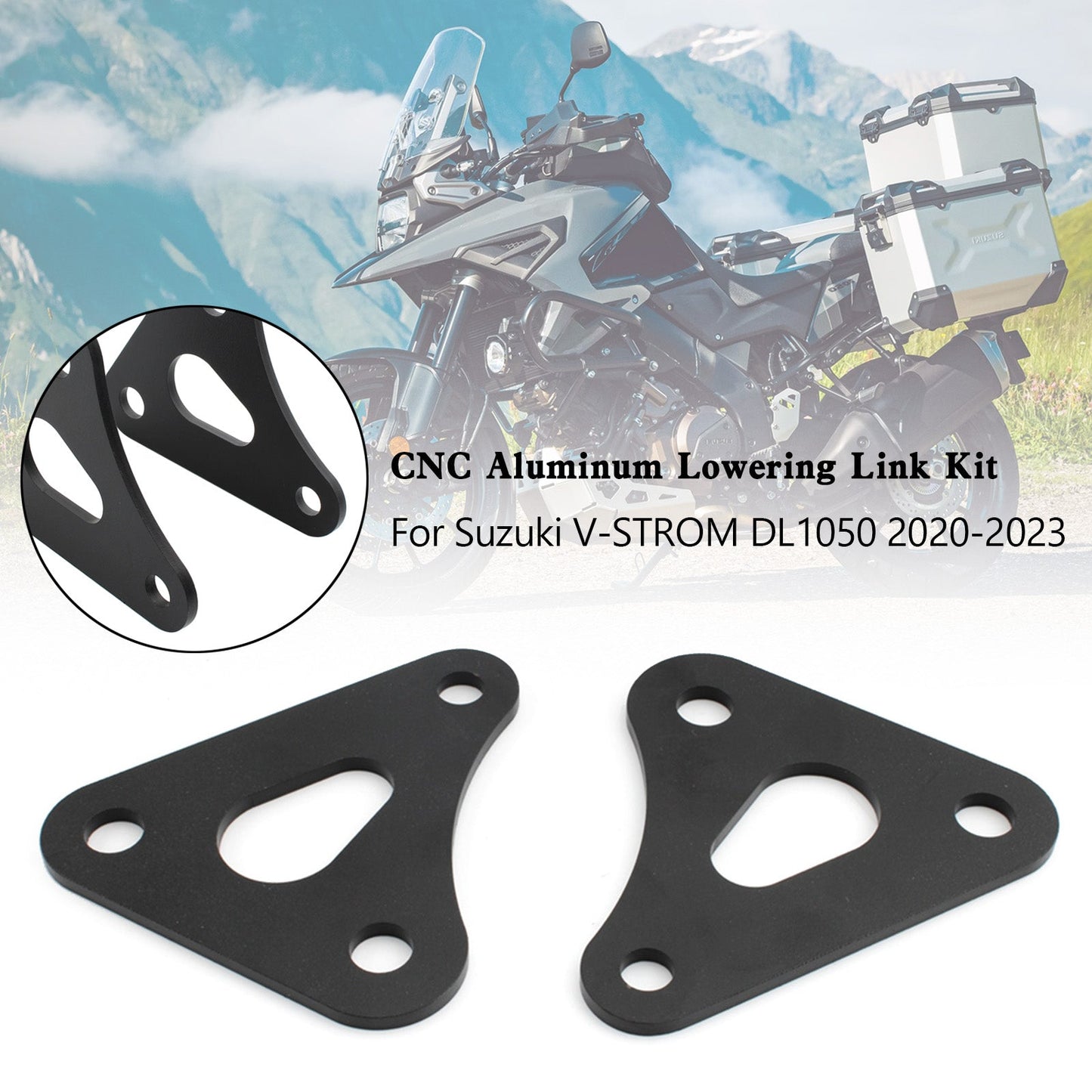 Suzuki V-STROM DL1050 2020-2023 Kit di collegamento abbassamento regolabile in alluminio CNC