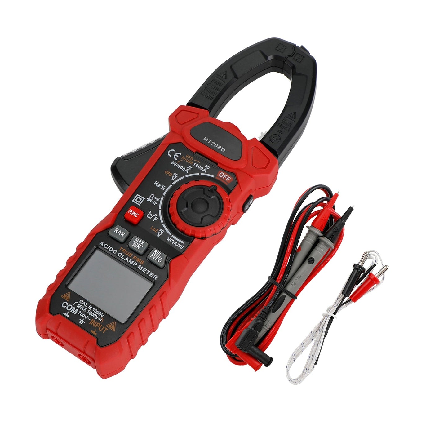 HT208D Pinza amperometrica AC DC 6000 conta il tester di resistenza alla tensione di corrente