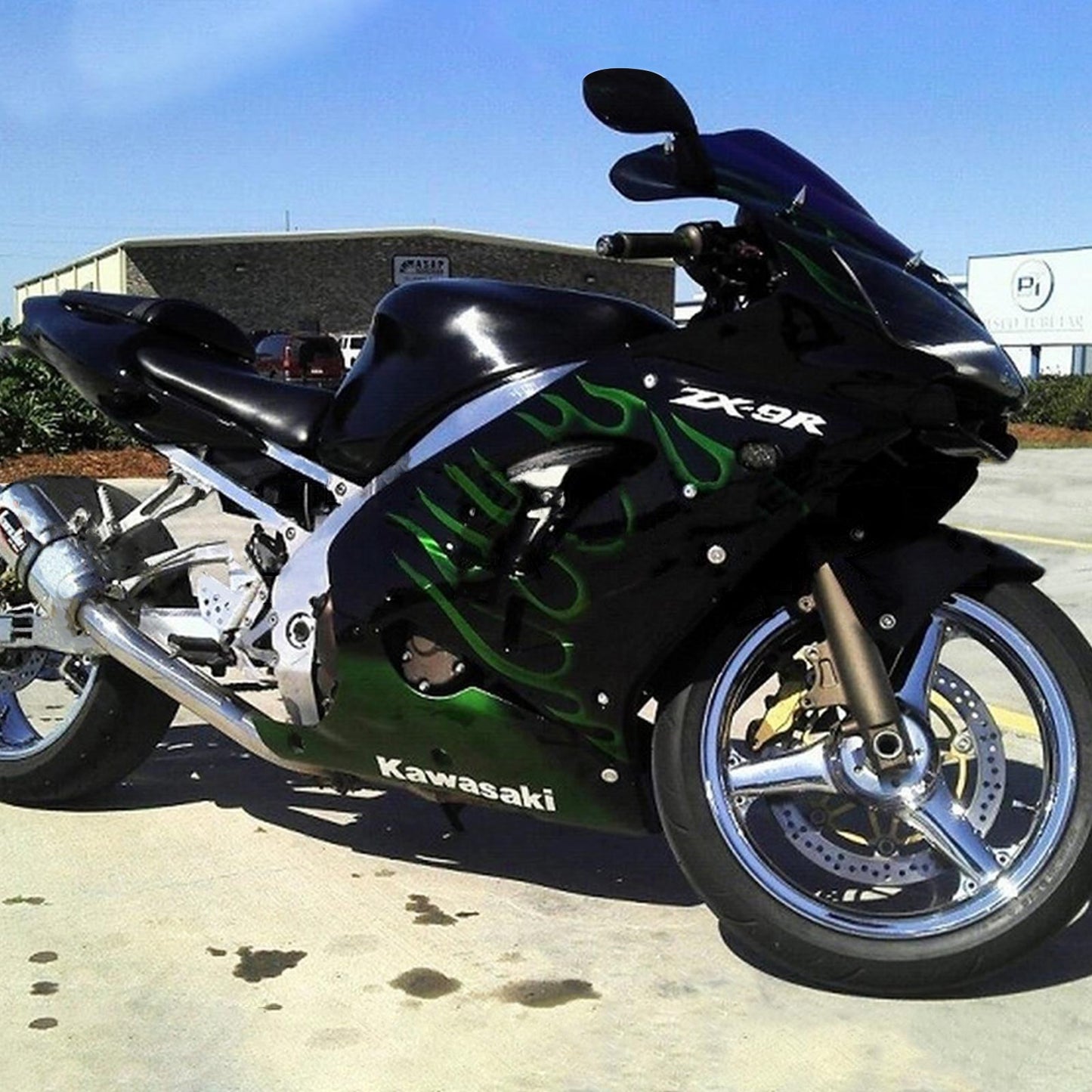 Amotopart Kawasaki 2002-2003 ZX9R Green Black Mix Termine