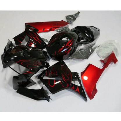 Kit carenatura per Honda CBR600RR 2005 2006 F5 Rosso Nero ABS Stampaggio ad iniezione Carrozzeria Generico