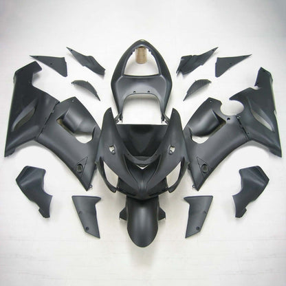 Amotopart Kawasaki 2005-2006 ZX6R 636 Kit di paura nero opaco