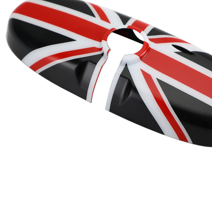 Copertura per specchietto retrovisore Union Jack UK Flag per MINI Cooper R55 R56 R57 Nero/Rosso