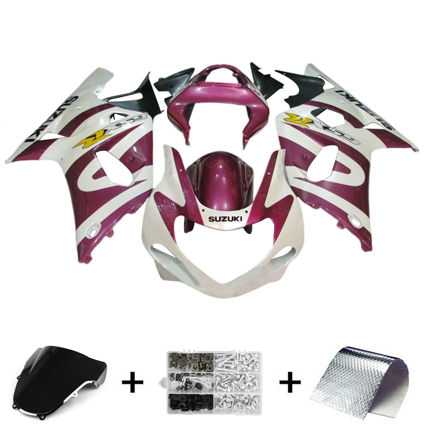 Amotopart Suzuki GSXR1000 2000-2002 K1 K2 Kit carena Carrozzeria Plastica ABS