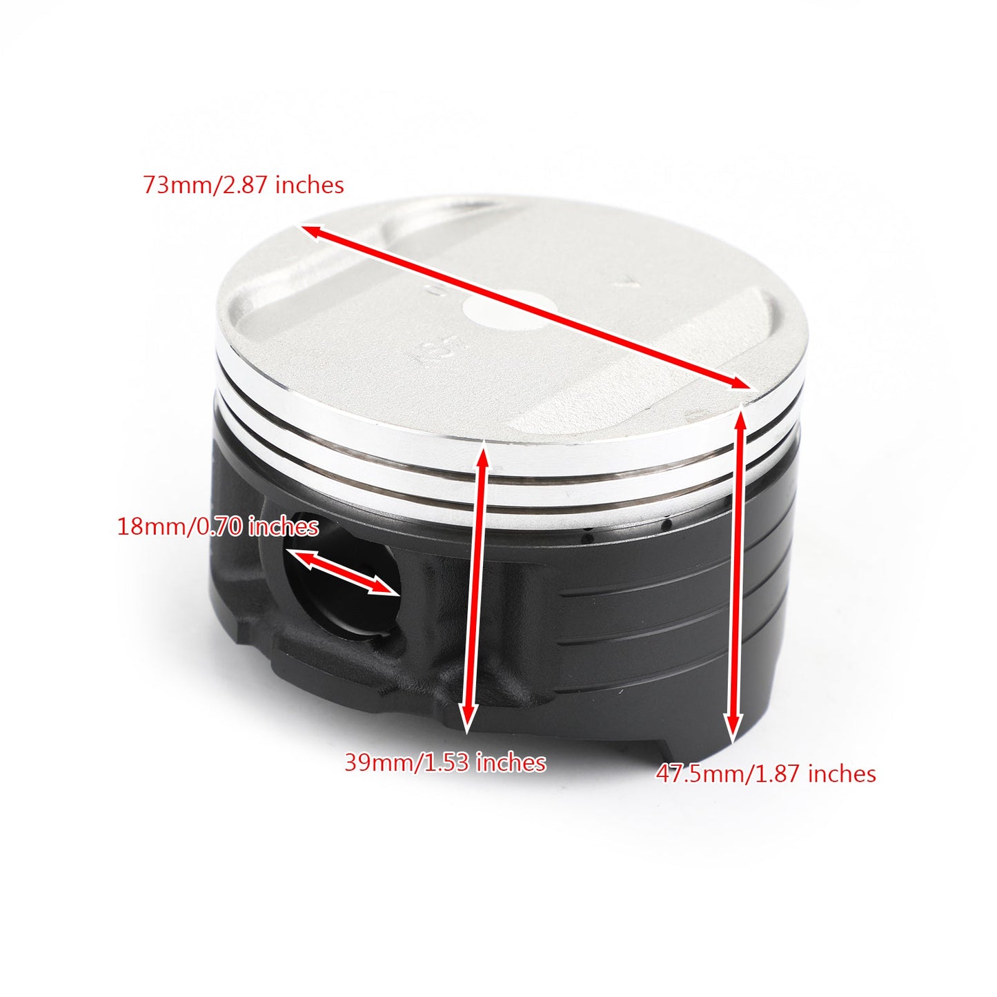 Kit spinotto fasce elastiche Alesaggio ?73.00mm per Yamaha TT250R 93-04 TTR250 TT-R250 99-06 Generico
