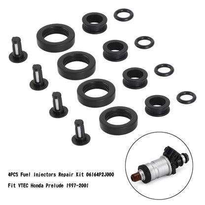 Kit di riparazione iniettori carburante 4 pezzi 06164P2J000 Fit VTEC Honda Prelude 1997-2001 Generico