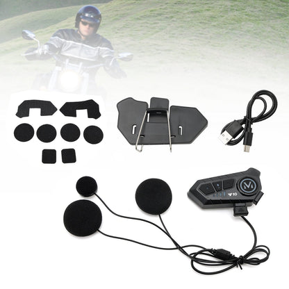 Auricolare Bluetooth per casco con altoparlante universale nero per moto