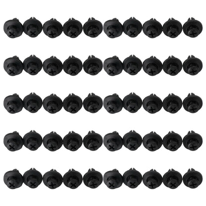 50pcs carenatura pannello bullone clip 6mm rivetti a vite in plastica clip nero per Honda generico