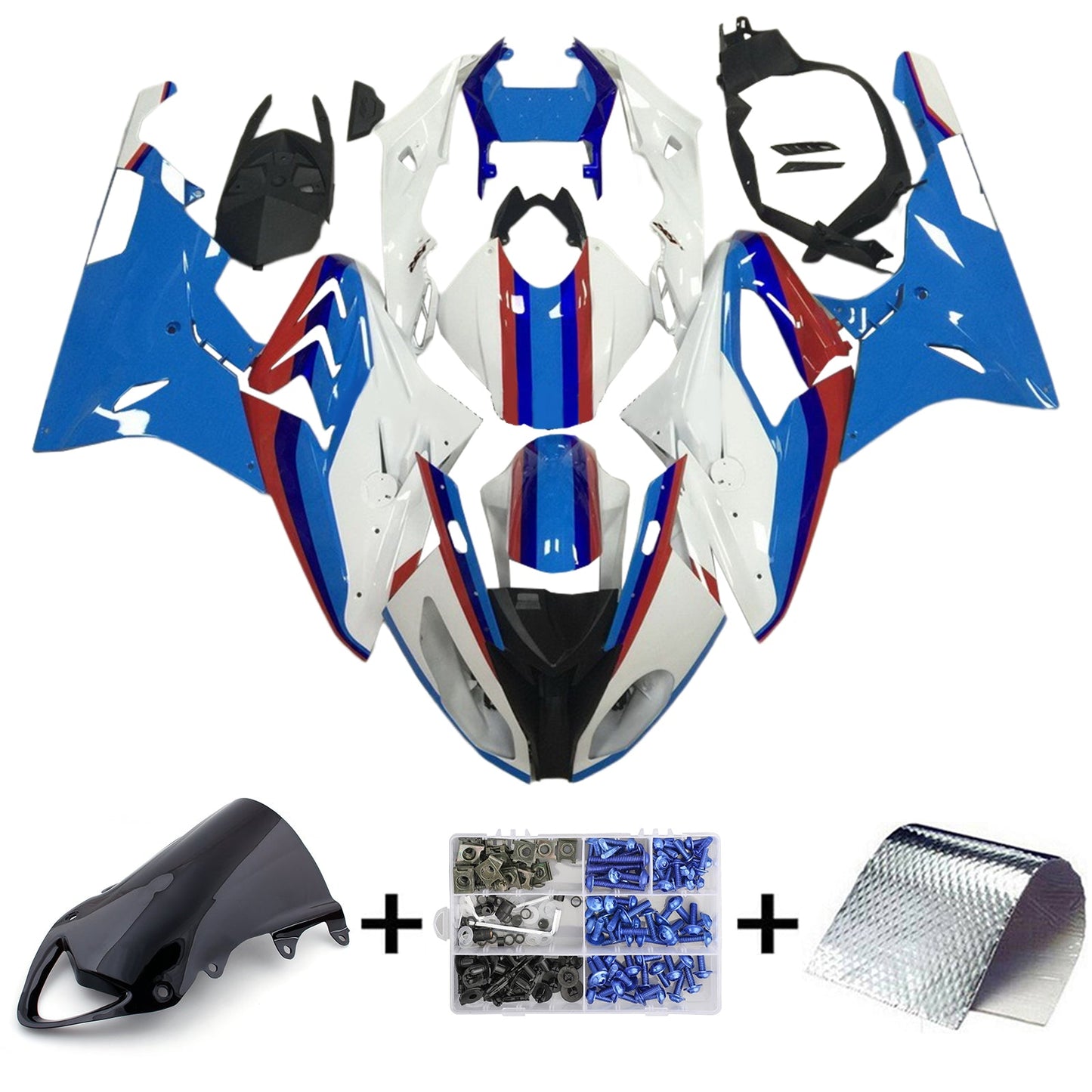 Amotopart BMW S1000RR 2009-2014 Kit carenatura Carrozzeria Plastica ABS