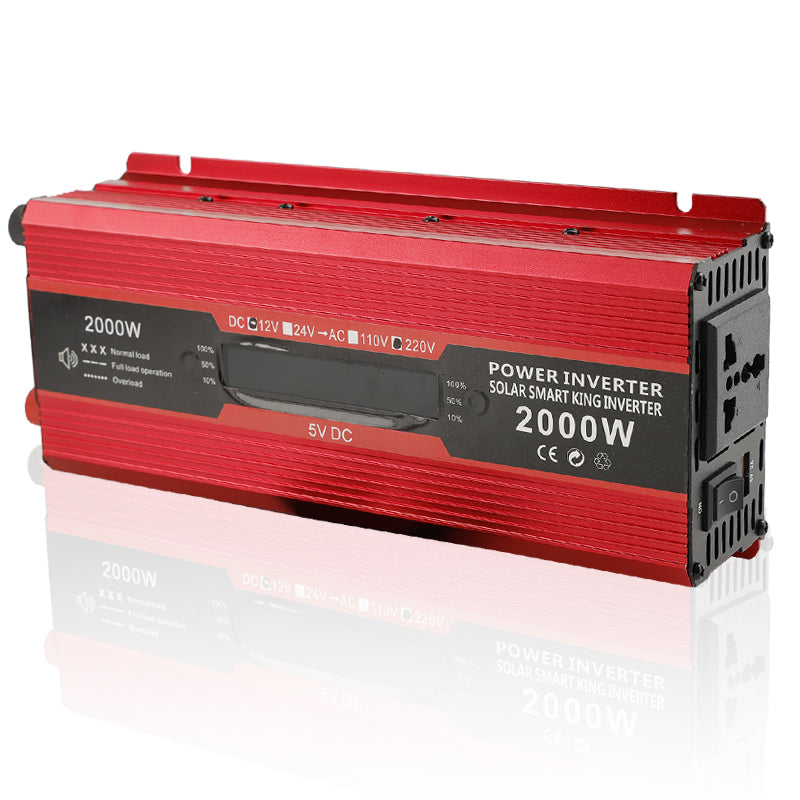 Convertitore di alimentazione per auto Convertitore DC 12V a AC 220V LCD 2000W Display LED trasformatore