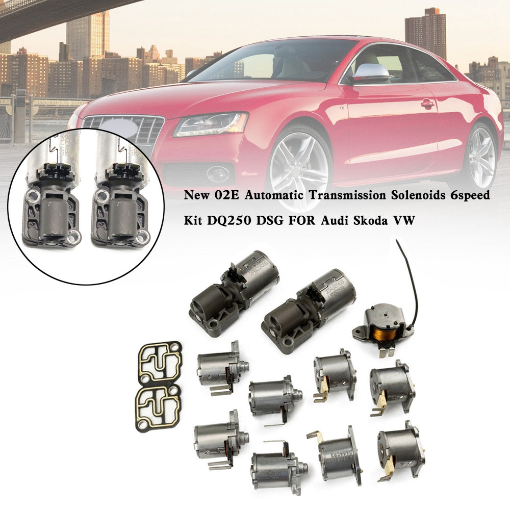 Nuovo 02E Trasmissione Automatica Solenoidi 6 velocità Kit DQ250 DSG PER Audi Skoda VW Fedex Express