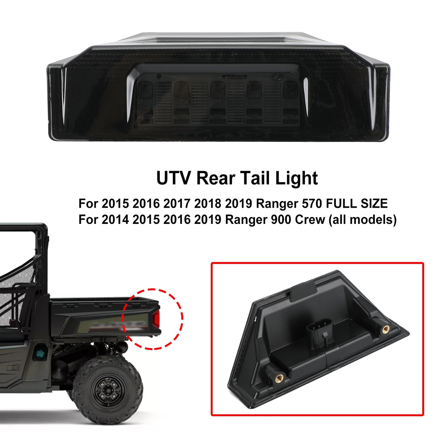 2412774 Fanale posteriore UTV per Polaris Ranger Crew 570 XP 900 General 2013-2020 Generico