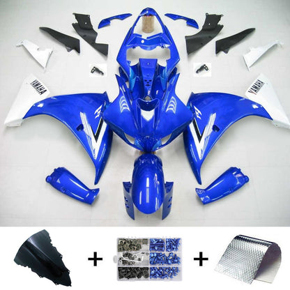 Amotopart Yamaha 2012-2014 YZF 1000 R1 Kit di spostamento bianco blu