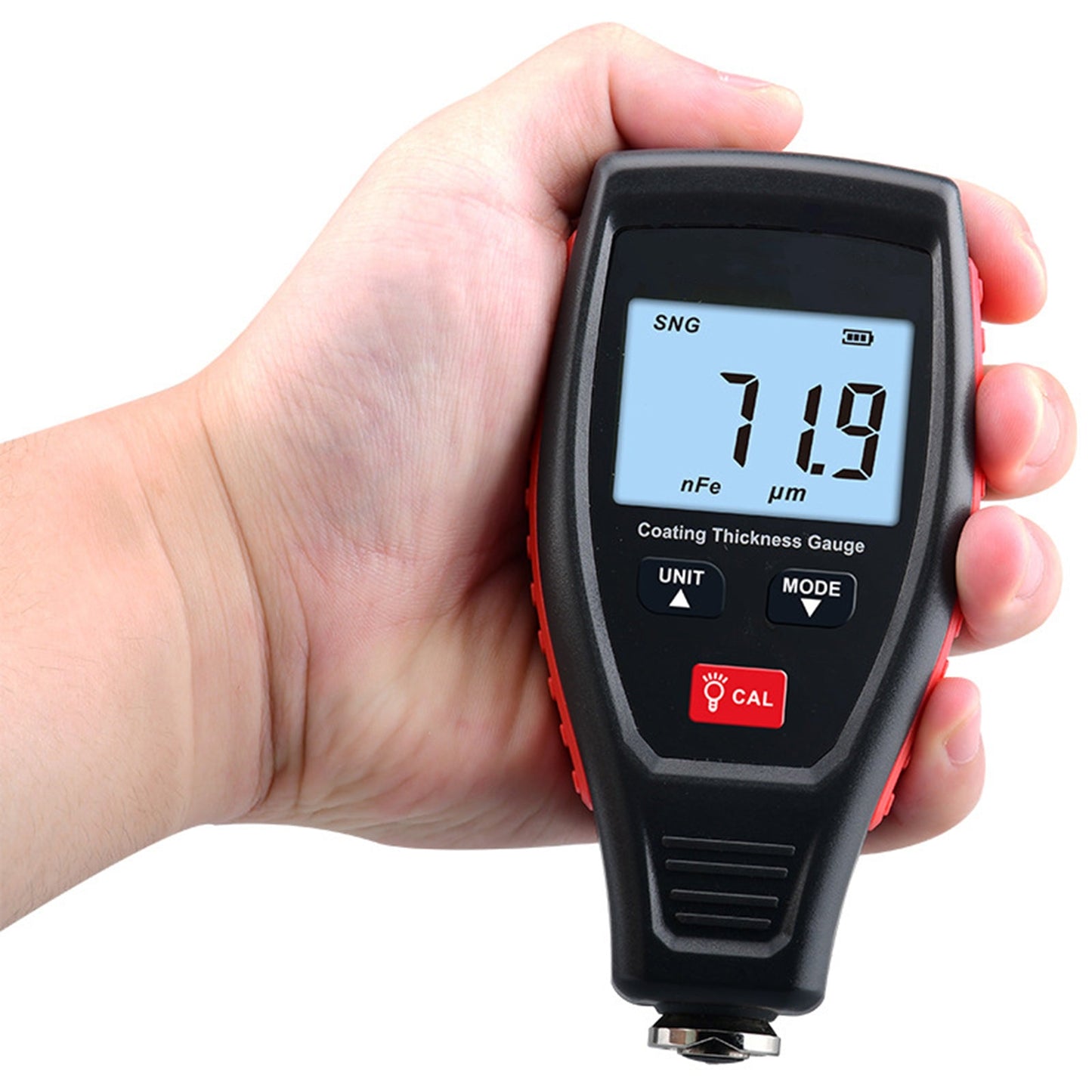 Misuratore di profondità del tester di spessore del rivestimento della vernice per auto digitale che misura 0-1800um
