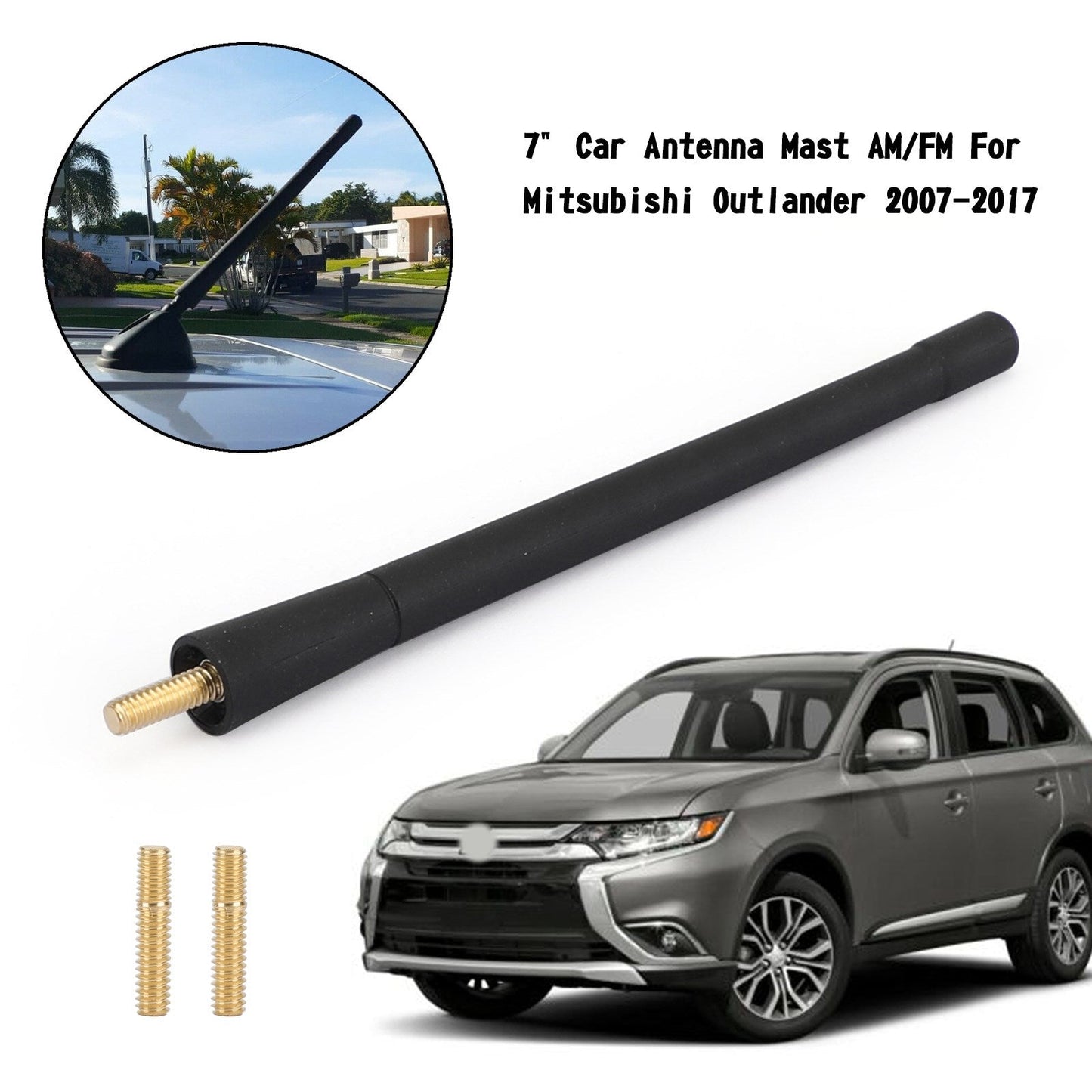 7" Antenna per auto AM/FM per Mitsubishi Outlander 2007-2017 Generico