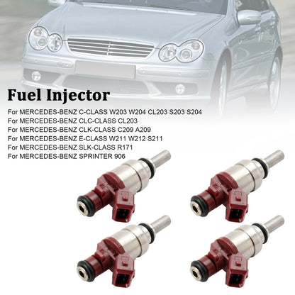4PCS Iniettore di carburante A2710780023 Adatto per Mercedes Benz Classe C Classe CLK 1.8L