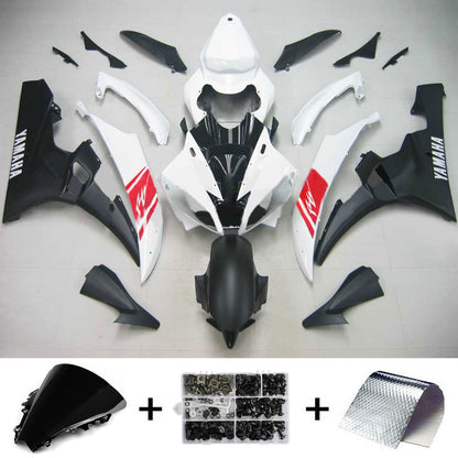 Amotopart Yamaha 2006-2007 YZF 600 R6 Bianco nero? kit di rivestimento rosso