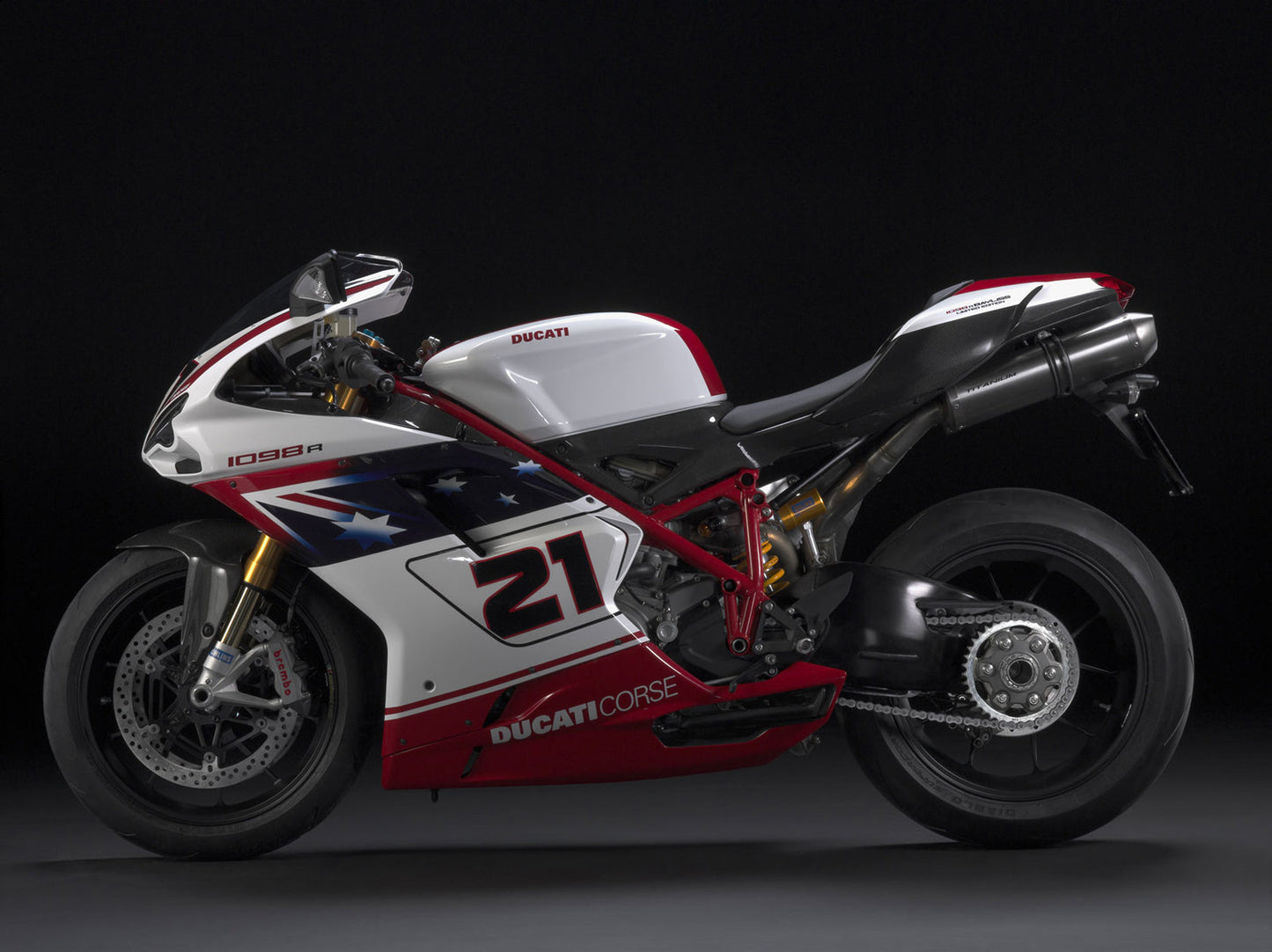Carenature 2007-2012 Ducati 1098 1198 848 Bianco Rosso No.21 1098 Generico