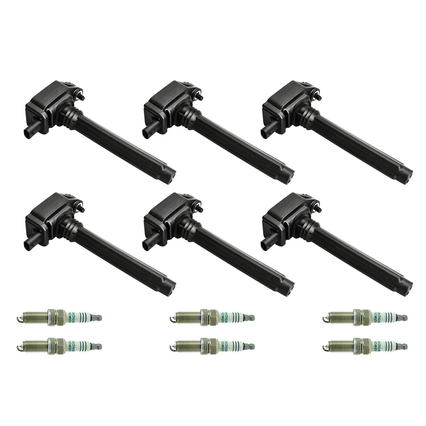 2011-2017 Chrysler 200 300 Dodge Challenger Charger Grand Caravan Journey 3.6L V6 6pcs Bobina di accensione + Candela UF648