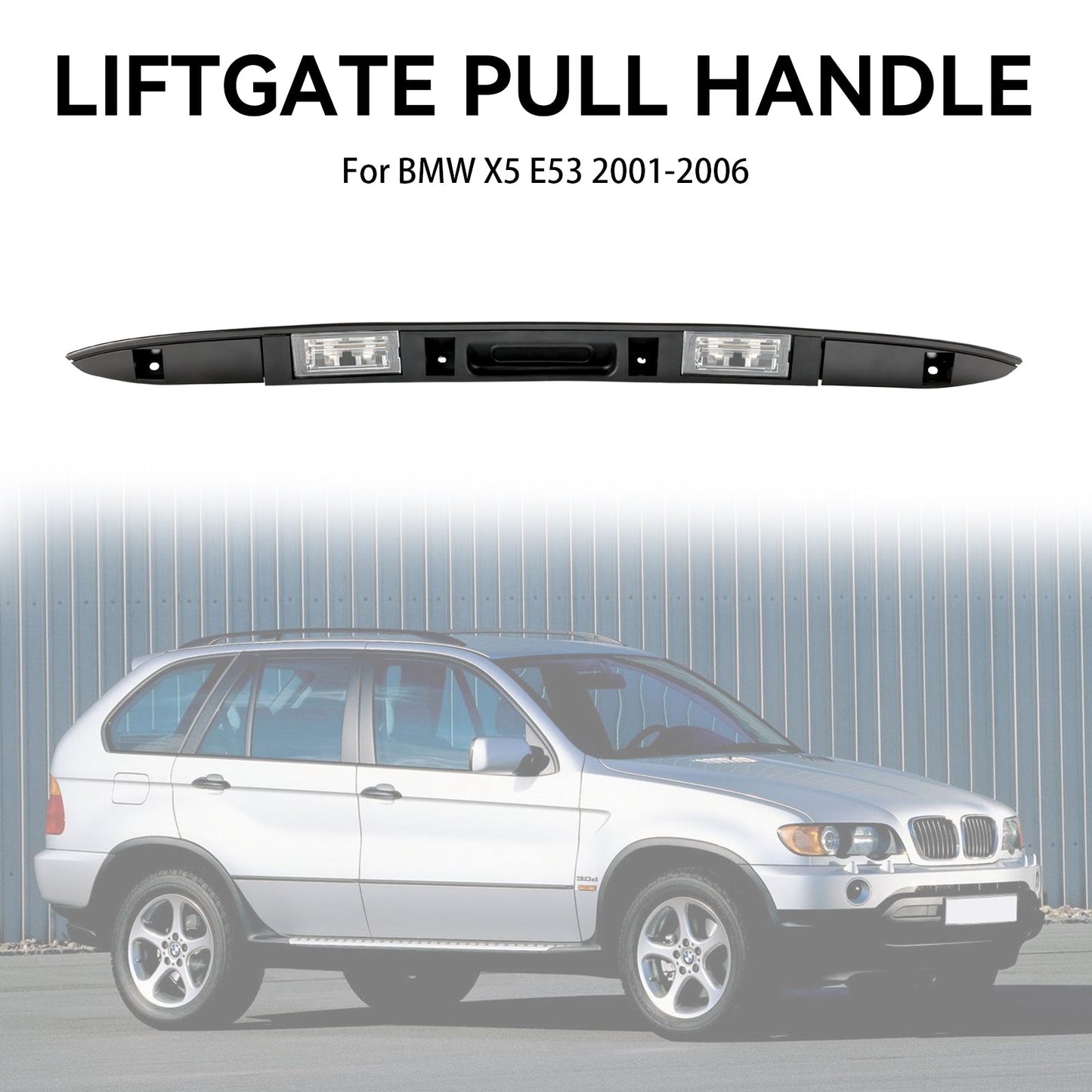 Impugnatura targa coperchio bagagliaio con pulsante chiave 51137170676 Fit BMW X5 E53