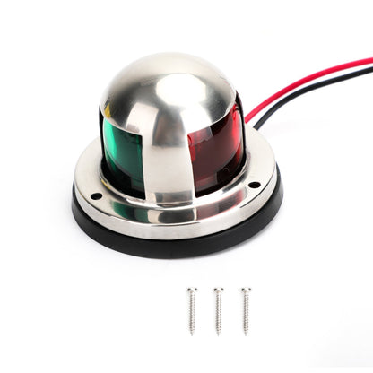 2 IN 1 Marine Yacht Pontoon 12V Luci di navigazione a prua a LED in acciaio inossidabile
