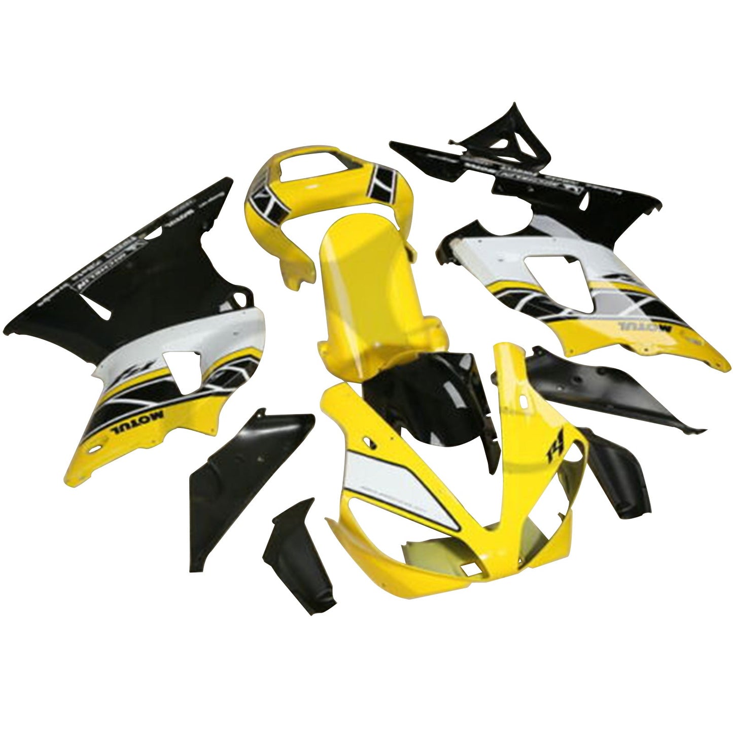 Kit Carenatura Per Yamaha YZF R1 YZF-R1 1000 2000 2001 Giallo Nero Generico