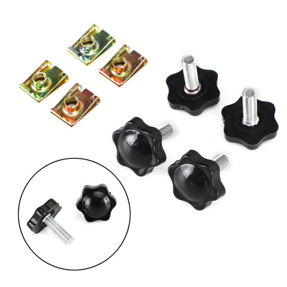 4Pcs Bisaccia Leva di Bloccaggio Bulloni e Dadi Kit Adatto Per Glide King Touring 96-19 Argento Generico