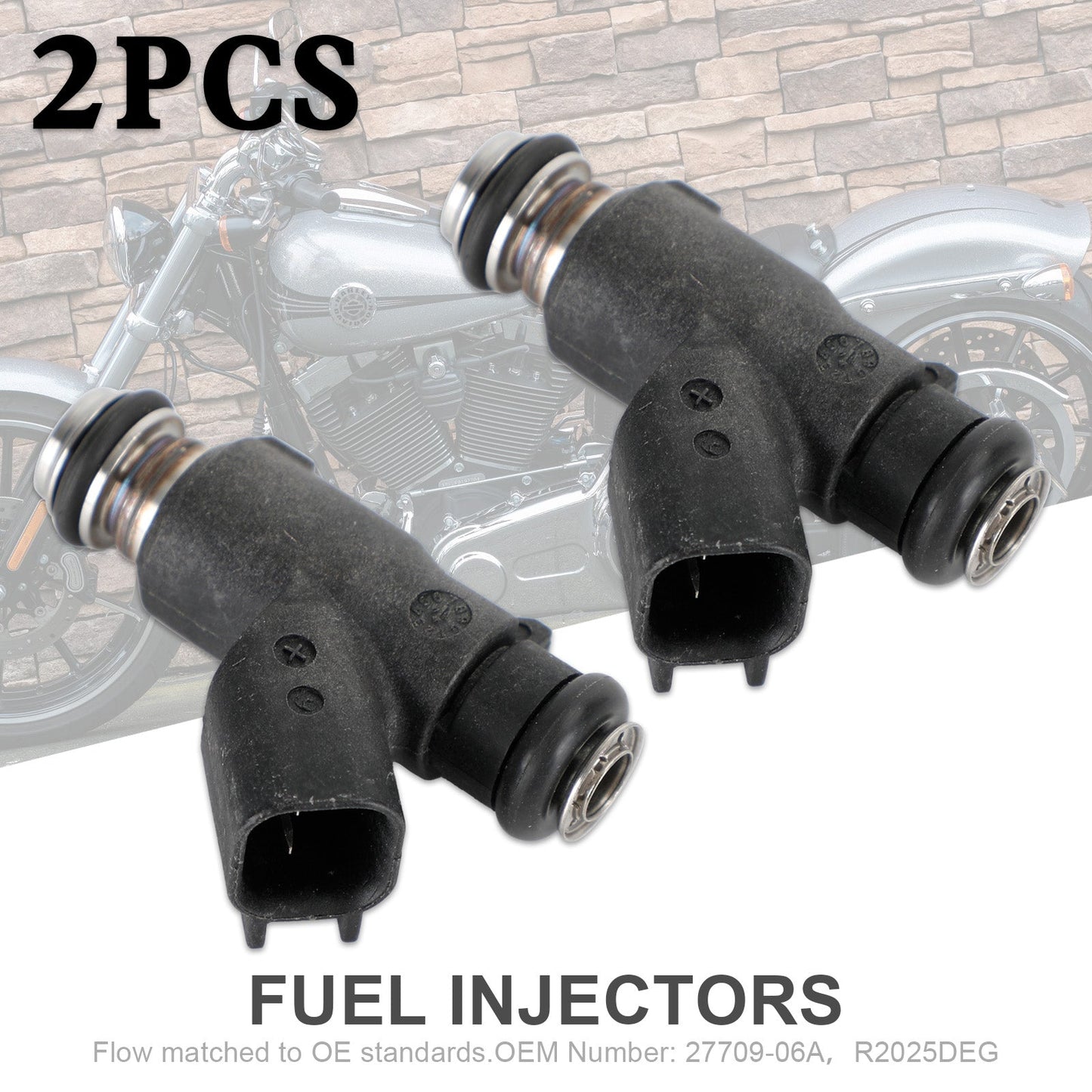 2PCS Iniettori di Carburante 27709-06A Per Road King Street Glide R2025DEG