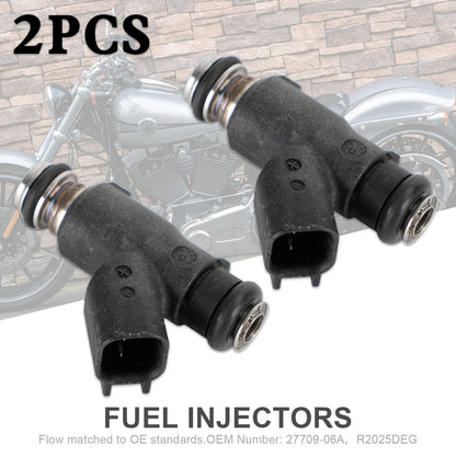 2PCS Iniettori di Carburante 27709-06A Per Road King Street Glide R2025DEG