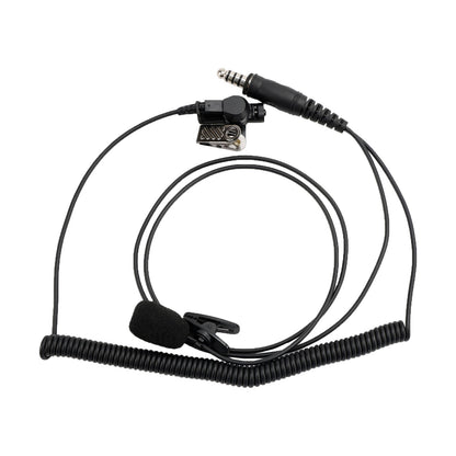 Cuffia con tubo dell'aria trasparente 7.1-A3 con microfono per radio PRC-152 PRC-148 U329