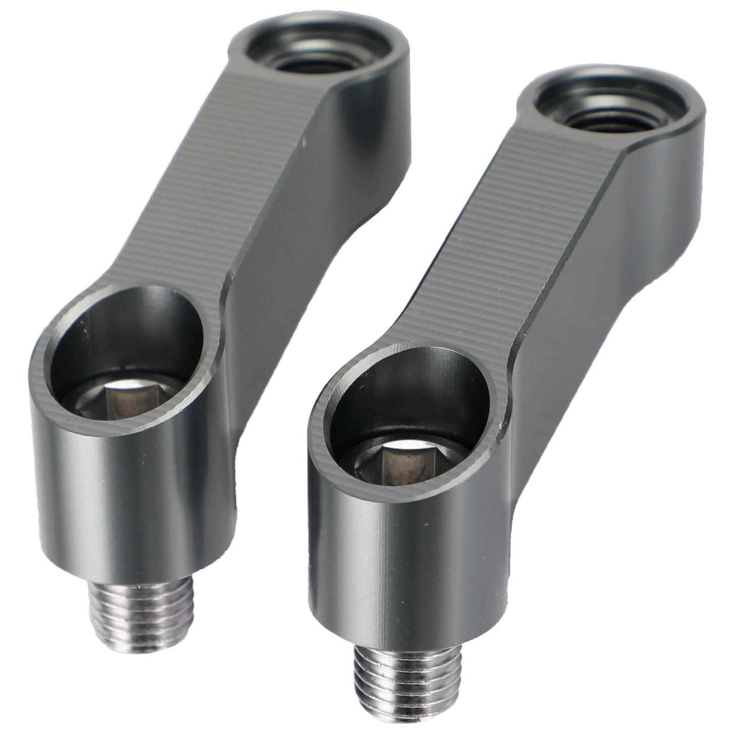 Prolunga Astina Specchietto/Extender 10mm Titanio Per Yamaha MT-07 Tracer 700 16-21 Generico