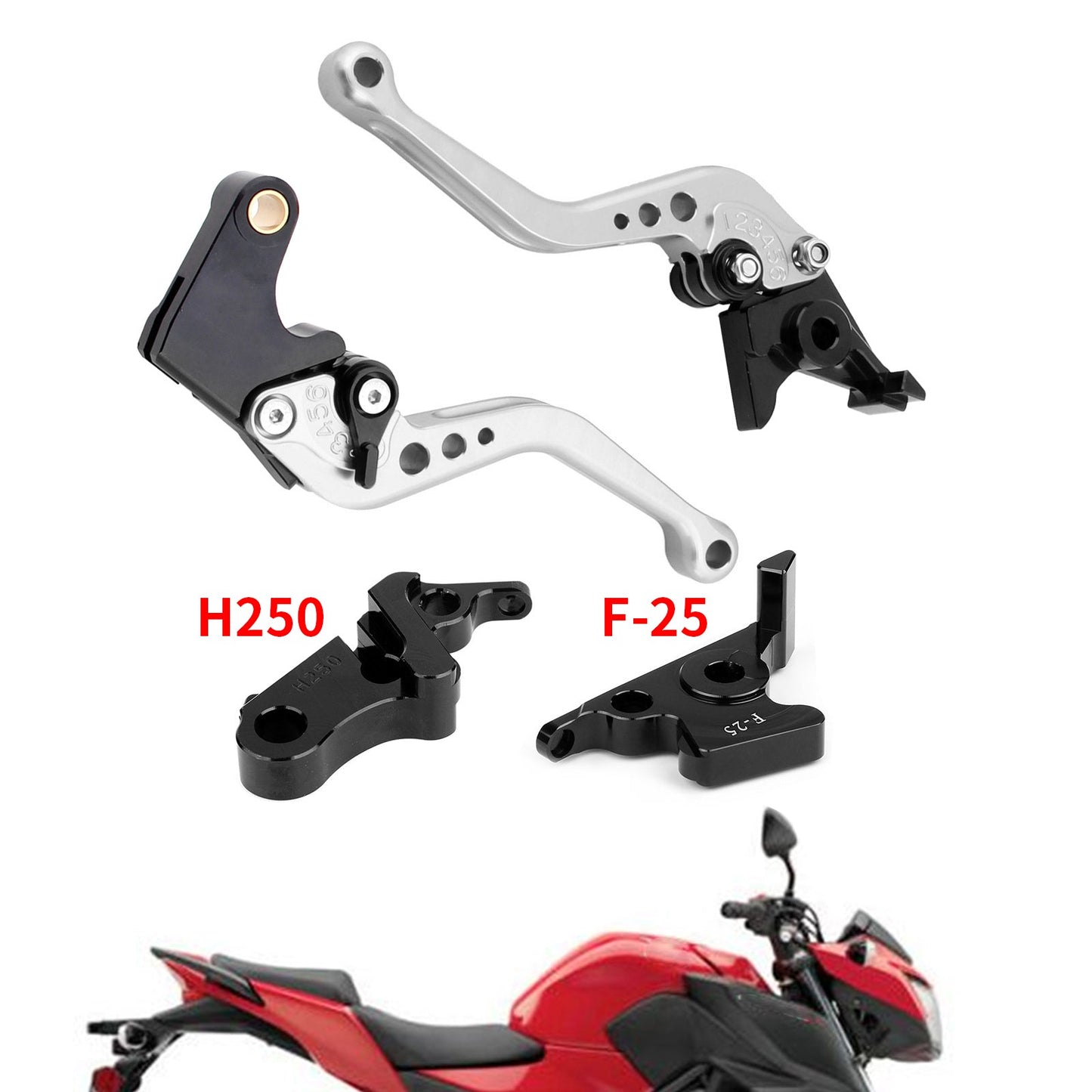 Leva freno frizione corta per Honda CB500F CBR500R 13-15 CBR300RR CB300F 14-16 Generico