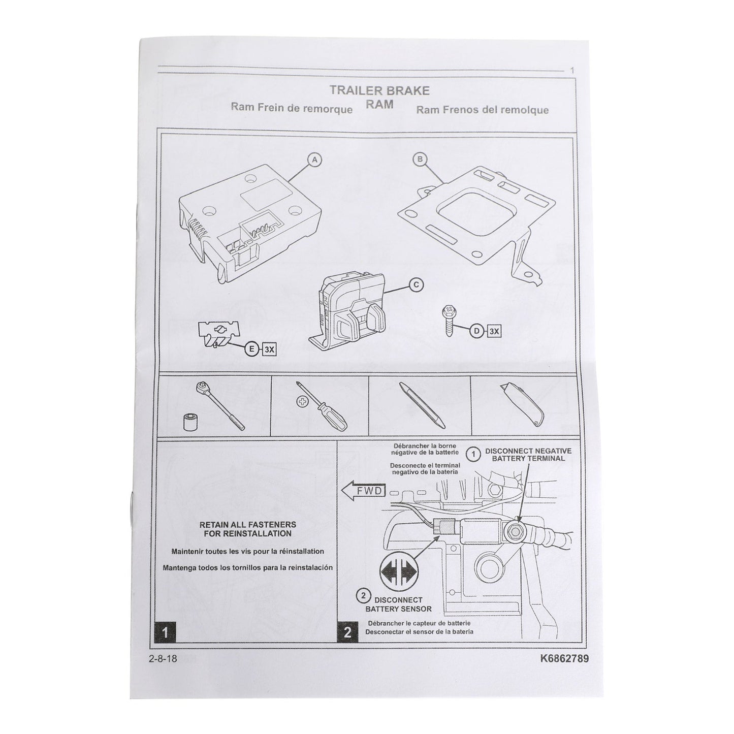 Controller freno rimorchio integrato DT 82215278AE per Ram 1500 2019-2022 generico