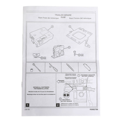 Controller freno rimorchio integrato DT 82215278AE per Ram 1500 2019-2022 generico