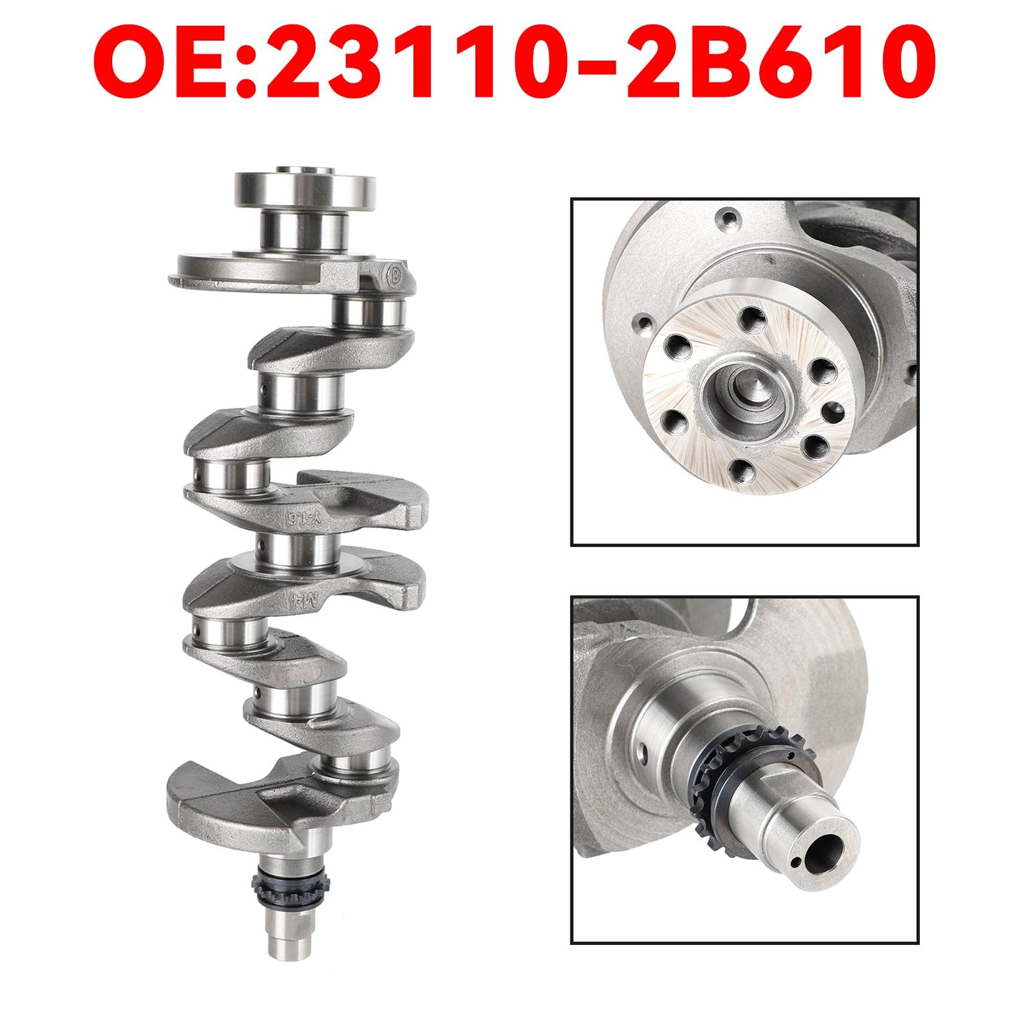 albero a gomito del motore del dente del motore di 23110-2B610 Hyundai Kia G4FD 1.6L