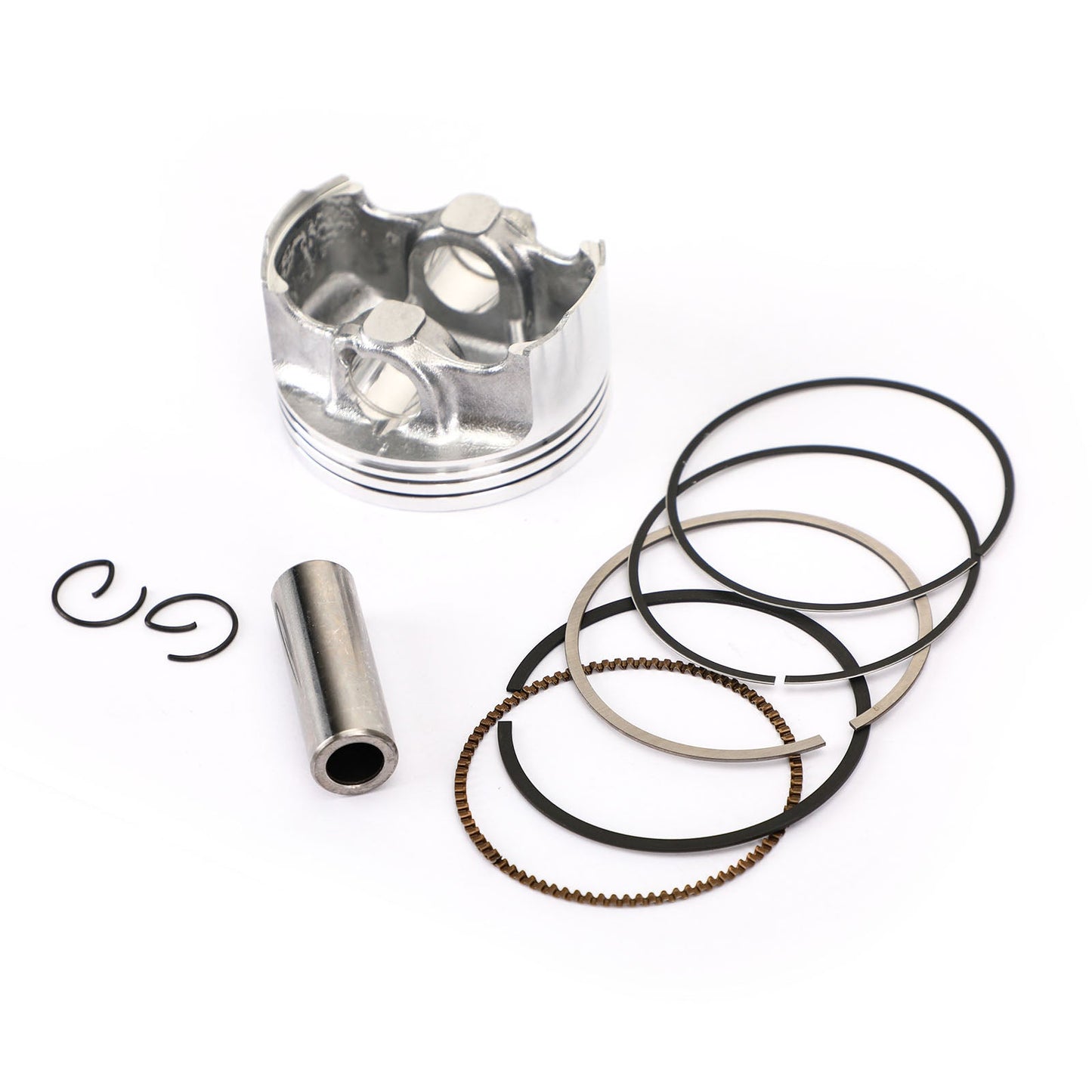 Pistone Kit &amp; Anelli Set STD +1.00 Fit per Yamaha YZF-R15 FZ 150 155cc 11-18 STD(57mm)1.00MM(58mm)Bore Size Generico