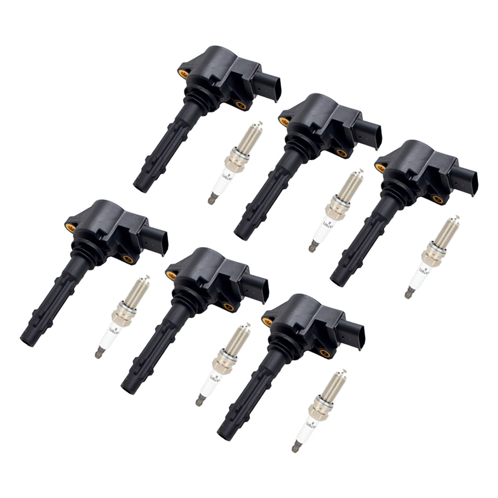 6x bobine di accensione + candele UF535 per Mercedes-Benz C230 C300 ML350 R350