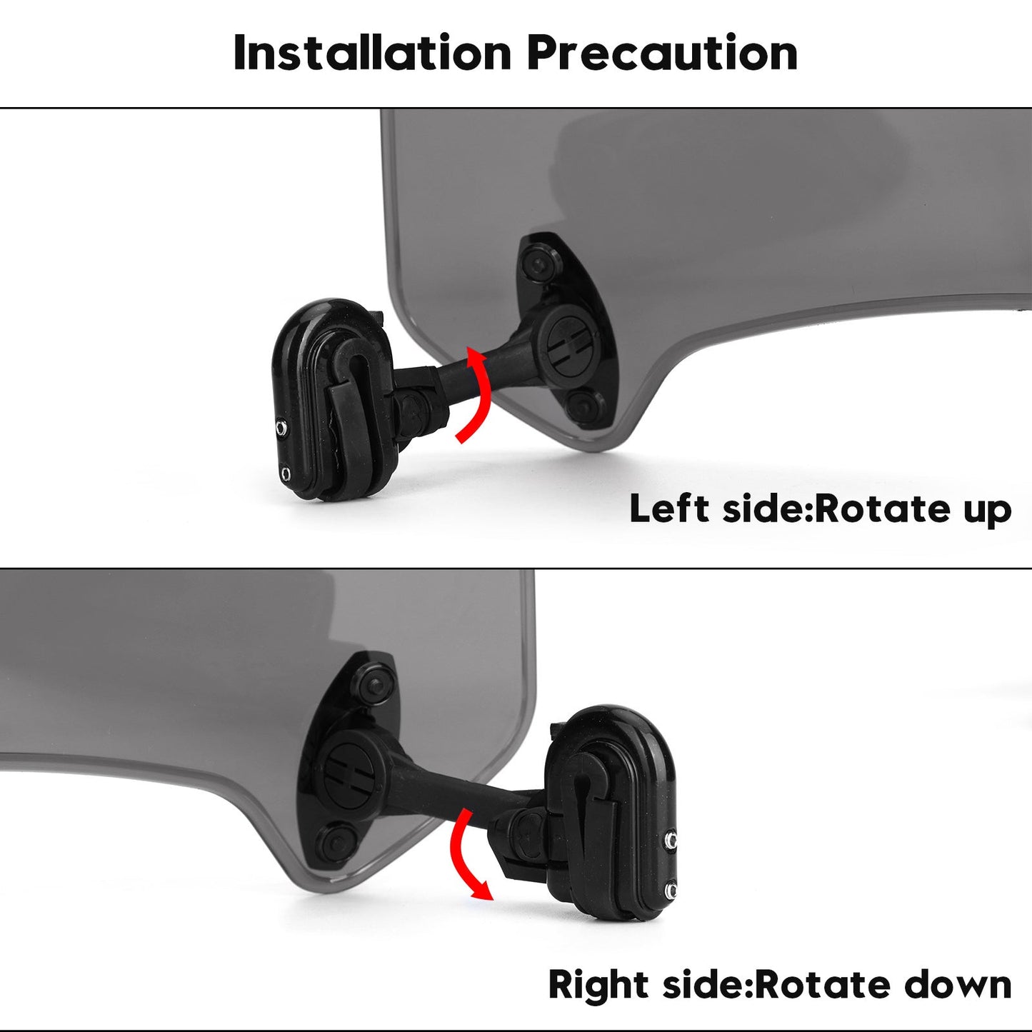 Universal Motorcycle Clip On Wind Deflector Screen Parabrezza Parabrezza Grigio Generico