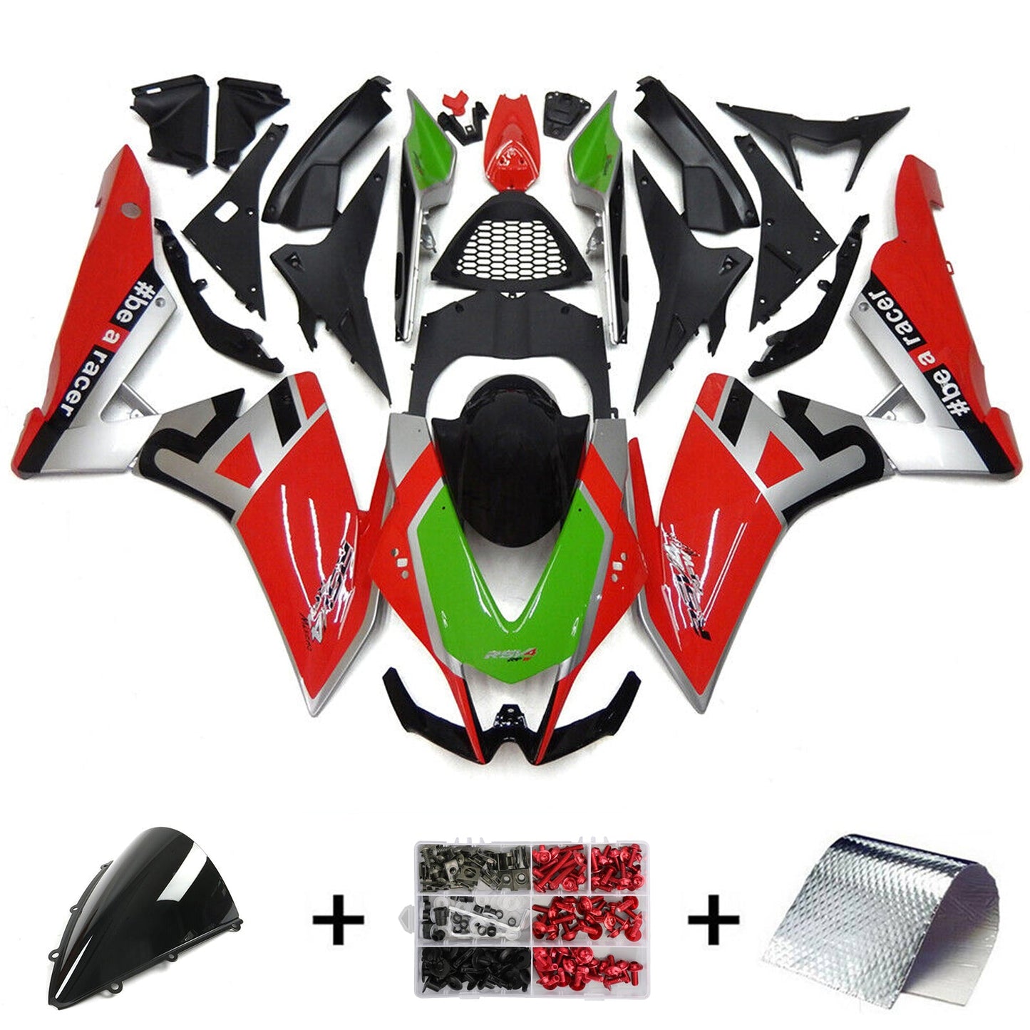 Amotopart Aprilia RSV4 1000 2009-2015 Kit Carena Carrozzeria Plastica ABS